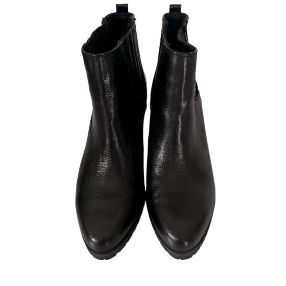 Ellen Tracy Leather Wedge Booties EUC - Picture 1 of 7